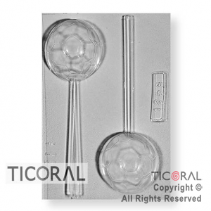 MOLDE A 1258 PELOTA DE FUTBOL C/PALITO 175X135MM APROX TRANSPARENTE x 1
